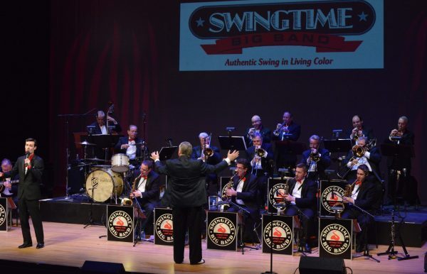 Zack Alexander singing with the Swingtime Big Band