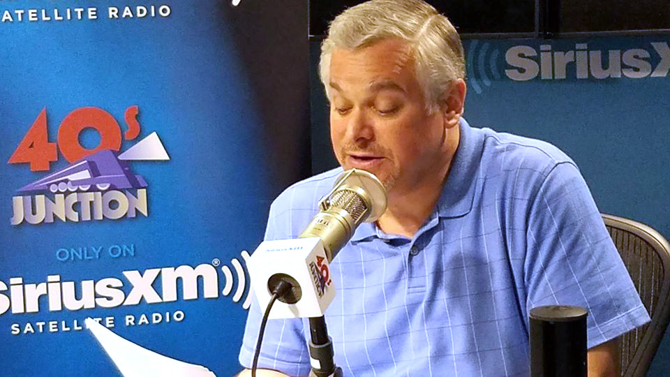 Steve at the mic for Sirius XM 40s Junction 8-2019